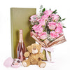 Mother's Day Ultimate Pink Rose Gift Set from Heart & Thorn USA - Flower Gift Basket - USA Delivery