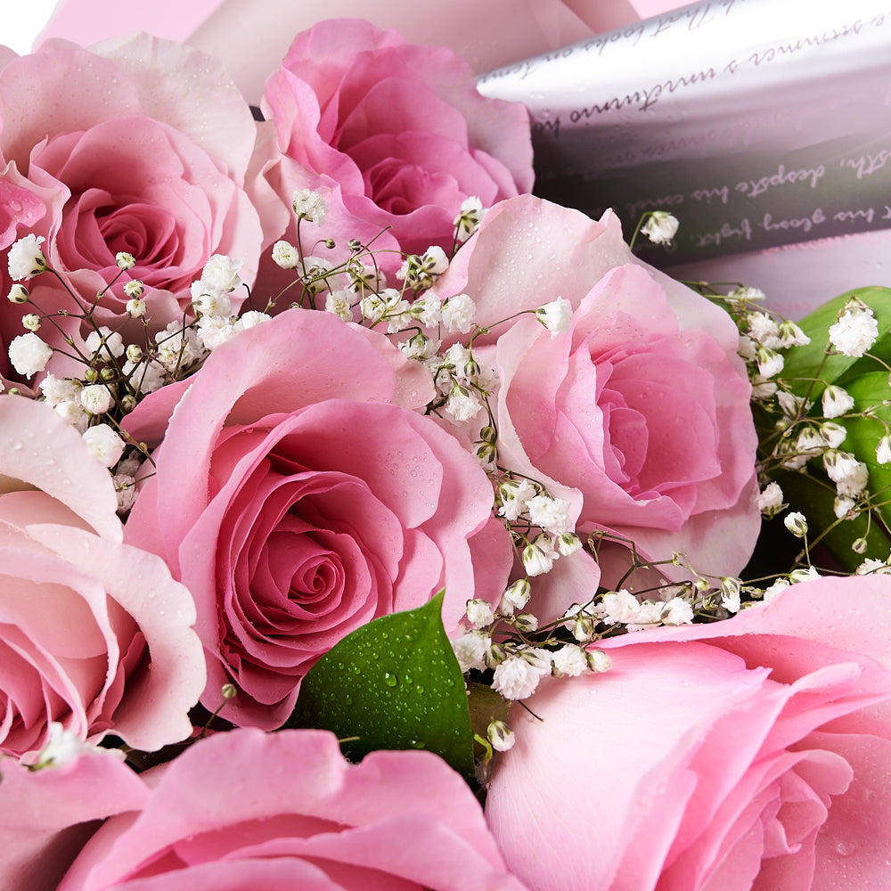Simply Perfect Pink Rose Bouquet & Box, rose gift, floral gifts, gifts, flowers, mother’s day