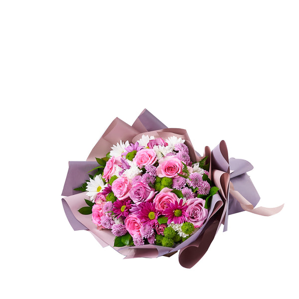 Pink Mixed Rose & Daisy Bouquet with Box – Flower Arrangements – USA  delivery - Heart & Thorn USA