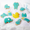 Blue Welcome Baby Cookie Box - Heart & Thorn - USA cookie delivery