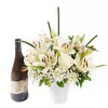 Everyday Luxury Flowers & Wine Gift from Heart & Thorn USA - Flower Gift Basket - USA Delivery