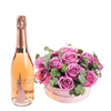 Luxe Passion Flowers & Champagne Gift from Heart & Thorn USA - Flower Gift Basket - USA Delivery