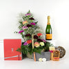 Thymes Beauty Champagne & Flower Gift from Heart & Thorn USA - Flower Gift Basket - USA Delivery