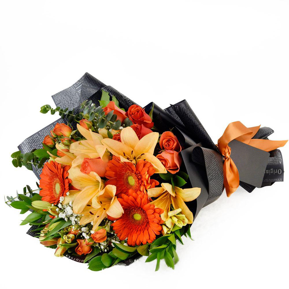 Beyond Brilliant Mixed Floral Bouquet Gift Set from Heart &amp; Thorn USA - Flower Gift - USA Delivery
