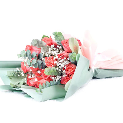 Coral Rose Dream Bouquet - Heart & Thorn flower delivery - USA delivery