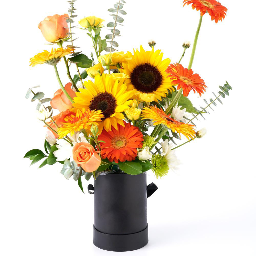 Exalted Amber Sunflower Arrangement from Heart &amp; Thorn USA - Flower Gift - USA Delivery
