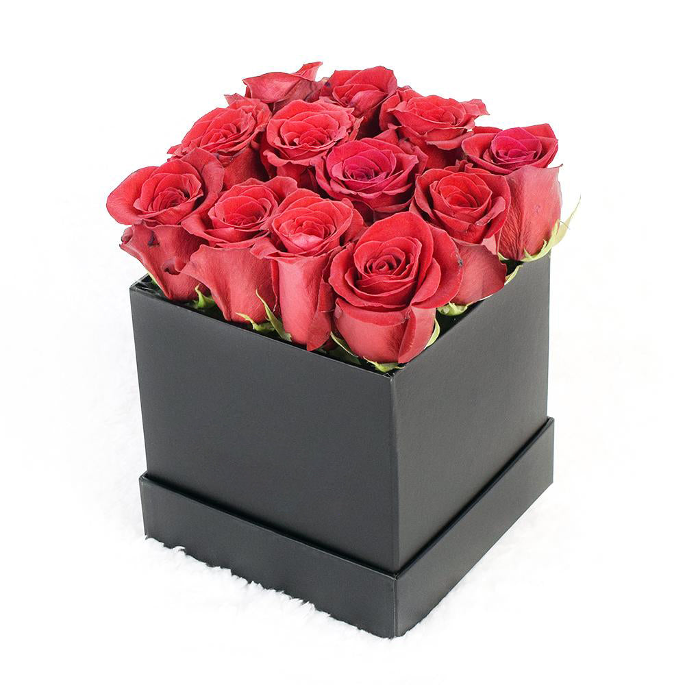 Red and Black Roses Hat Box Red and Black Roses Hat Box