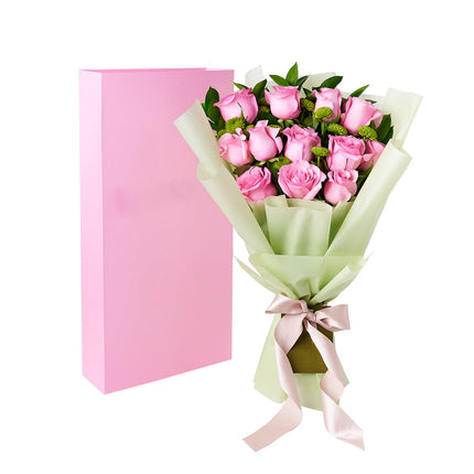 Pink Mixed Rose & Daisy Bouquet with Box