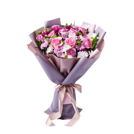 Pink & Purple Mixed Daisy Bouquet