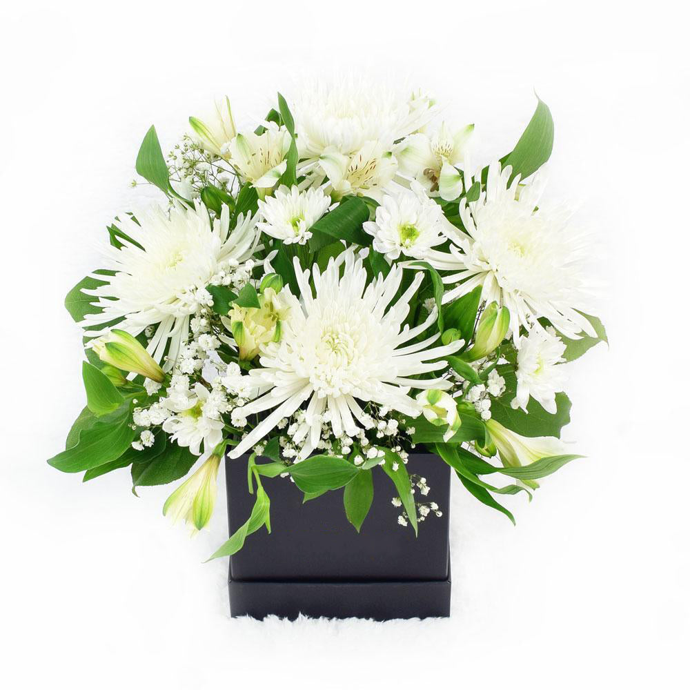 Peaceful White Mixed Floral Arrangement from Heart &amp; Thorn USA - Flower Gift - USA Delivery