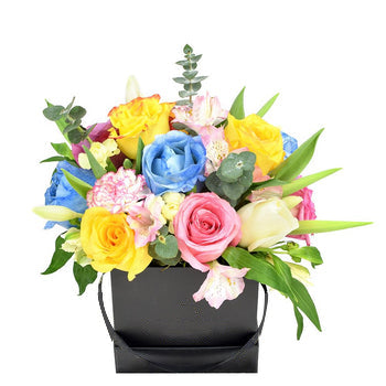 Rainbow Blossoms Mixed Arrangement - Heart & Thorn flower delivery - USA delivery