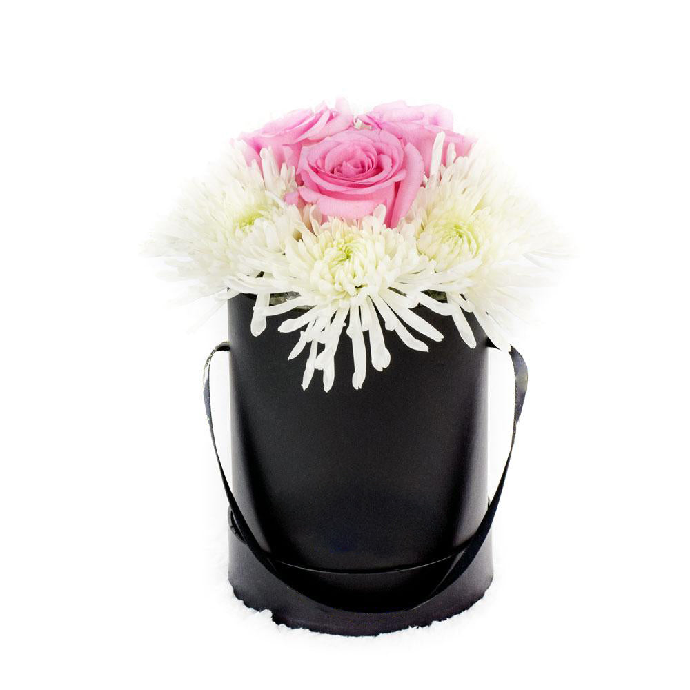 Simplistic Elegance Rose and Mums Box Arrangement from Heart &amp; Thorn USA - Flower Gift - USA Delivery