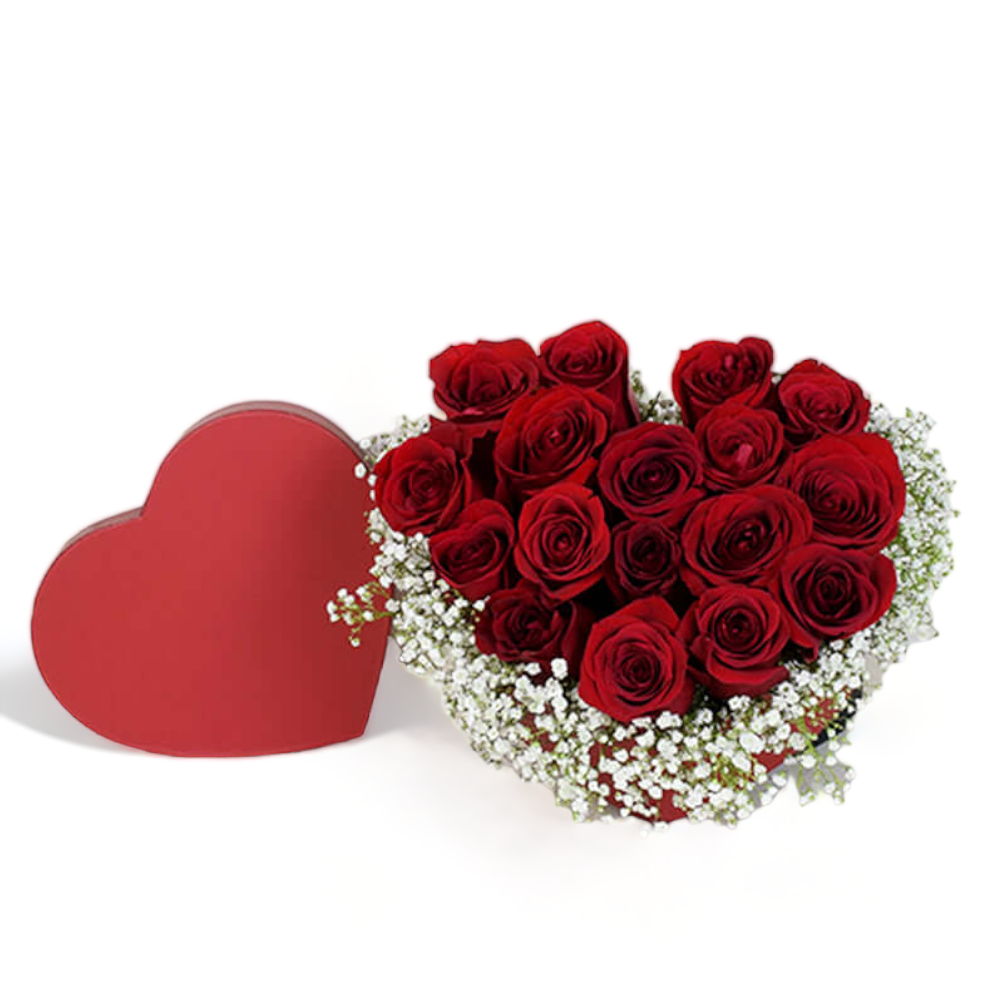 Valentine’s Day Rose Bouquet, Heart & Thorn USA Delivery