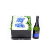 Welcome Baby Boy Flower Box with Champagne - Heart & Thorn delivery - USA delivery