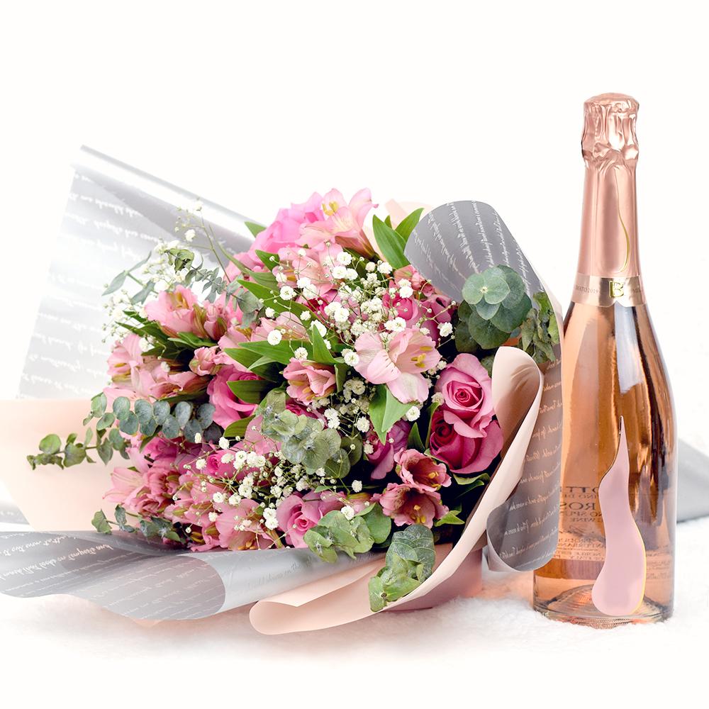 Classy Affair Flowers Prosecco Gift