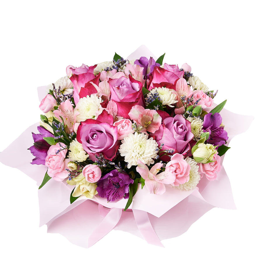 Pink & Purple Mixed Daisy Bouquet – Flower Arrangements – USA delivery -  Heart & Thorn USA