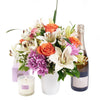 Beautifully Fragrant Flowers & Champagne Gift from Heart & Thorn USA - Flower Gift Basket - USA Delivery