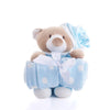 Blue Hugging Blanket Bear - Heart & Thorn - USA baby gift delivery