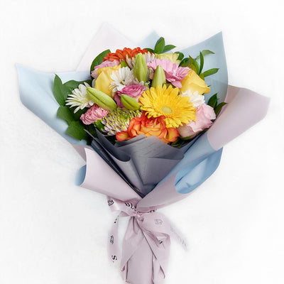 Caribbean Sunrise Mixed Bouquet - Heart & Thorn flower delivery - USA delivery