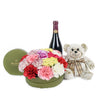 Celebration of Love Flowers & Wine Gift from Heart & Thorn USA - Flower Gift Basket - USA Delivery