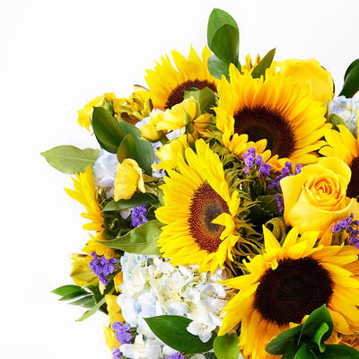 Charming Amber Sunflower Arrangement - Heart & Thorn - USA flower delivery