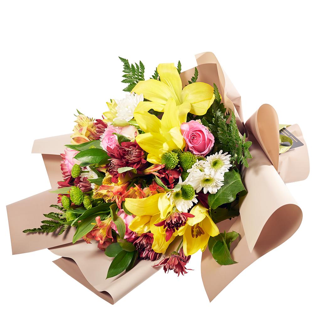 Country Cottage Mixed Peruvian Lily Bouquet - Heart &amp; Thorn flower delivery - USA delivery
