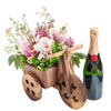 Dreaming of Tuscany Champagne & Flower Gift from Heart & Thorn USA - Flower Gift Basket - USA Delivery