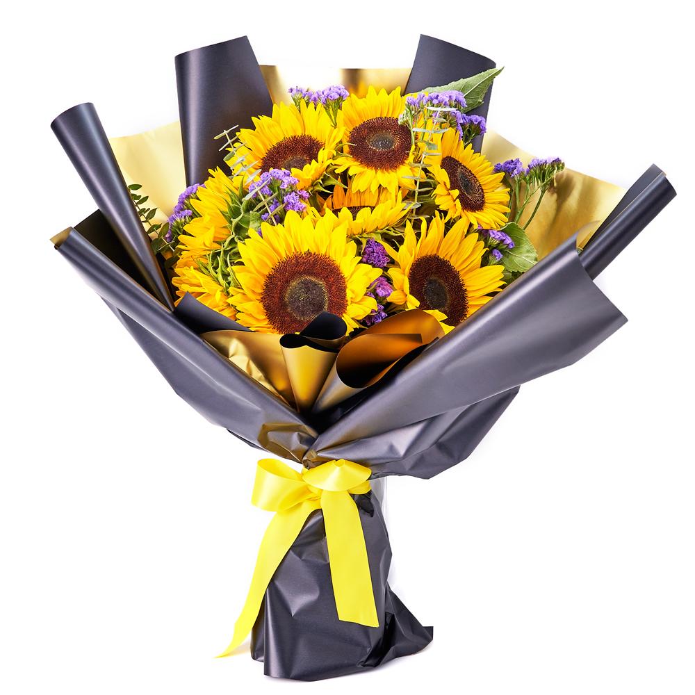 Golden Grace Sunflower Bouquet from Heart &amp; Thorn USA - Flower Gift - USA Delivery