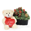 Mother’s Day Bear & Chocolate Covered Strawberry Gift - Heart & Thorn chocolate delivery - USA delivery