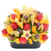 Nature's Harvest Fruit Bouquet. Stunning Arrangement of Fresh Fruits. Strawberries, Pineapples, Oranges, Kale, Kiwi, Paired Perfectly with a Thoughtful Flower Ensemble. Fruit Gifts from Heart & Thorn USA - Same Day USA Delivery.