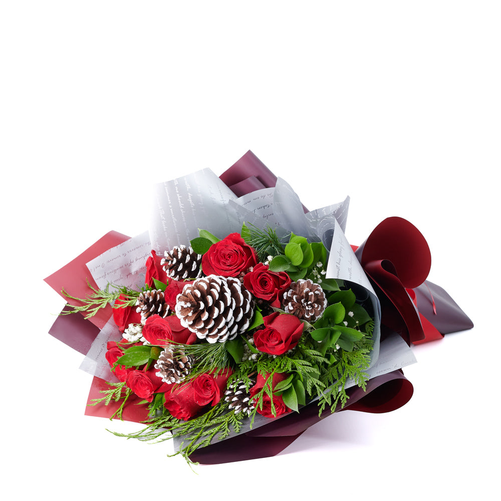 christmas,  holiday,  Rose Arrangement,  Flower Arrangement,  Floral Arrangement,  Rose Bouquet,  Flower Bouquet,  Set 24016-2021, holiday rose delivery, delivery holiday rose, christmas bouquet usa, usa christmas bouquet