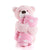 Pink Hugging Blanket Bear