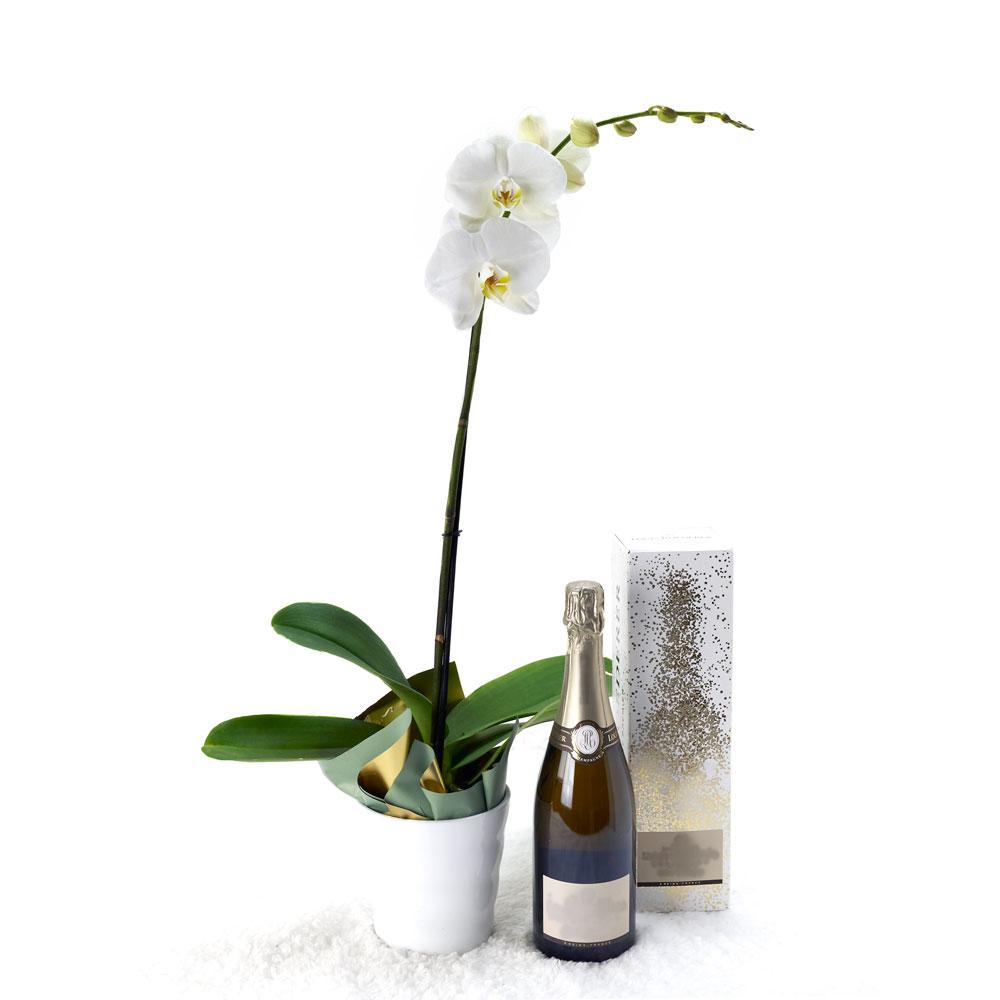 Pure &amp; Simple Flowers &amp; Champagne Gift - Heart &amp; Thorn flower delivery - USA delivery