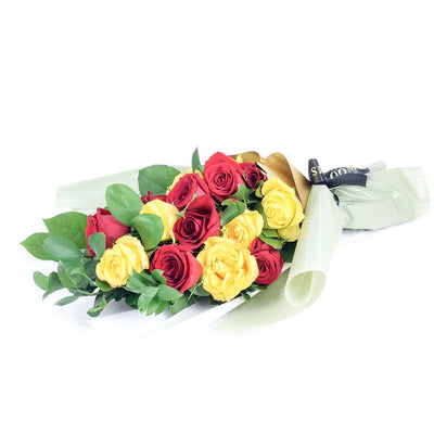 Raspberry Ripple Mixed Rose Bouquet - Heart & Thorn flower delivery - USA delivery