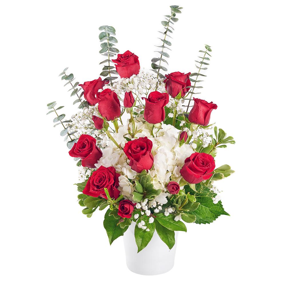 Rose & Hydrangea Arrangement - Heart & Thorn flower delivery - USA delivery