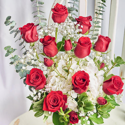 Rose & Hydrangea Arrangement - Heart & Thorn flower delivery - USA delivery