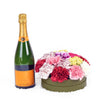 Simple Surprise Flowers & Champagne Gift from Heart & Thorn USA - Flower Gift Basket - USA Delivery
