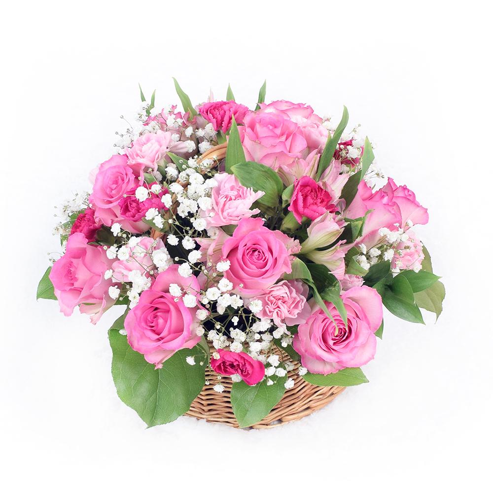 Simply Sweet Spring Flower Basket - Heart &amp; Thorn flower delivery - USA delivery