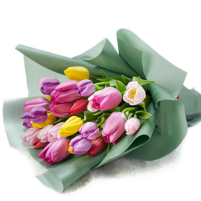 Spring Radiance Tulip Bouquet - Heart & Thorn flower delivery - USA delivery