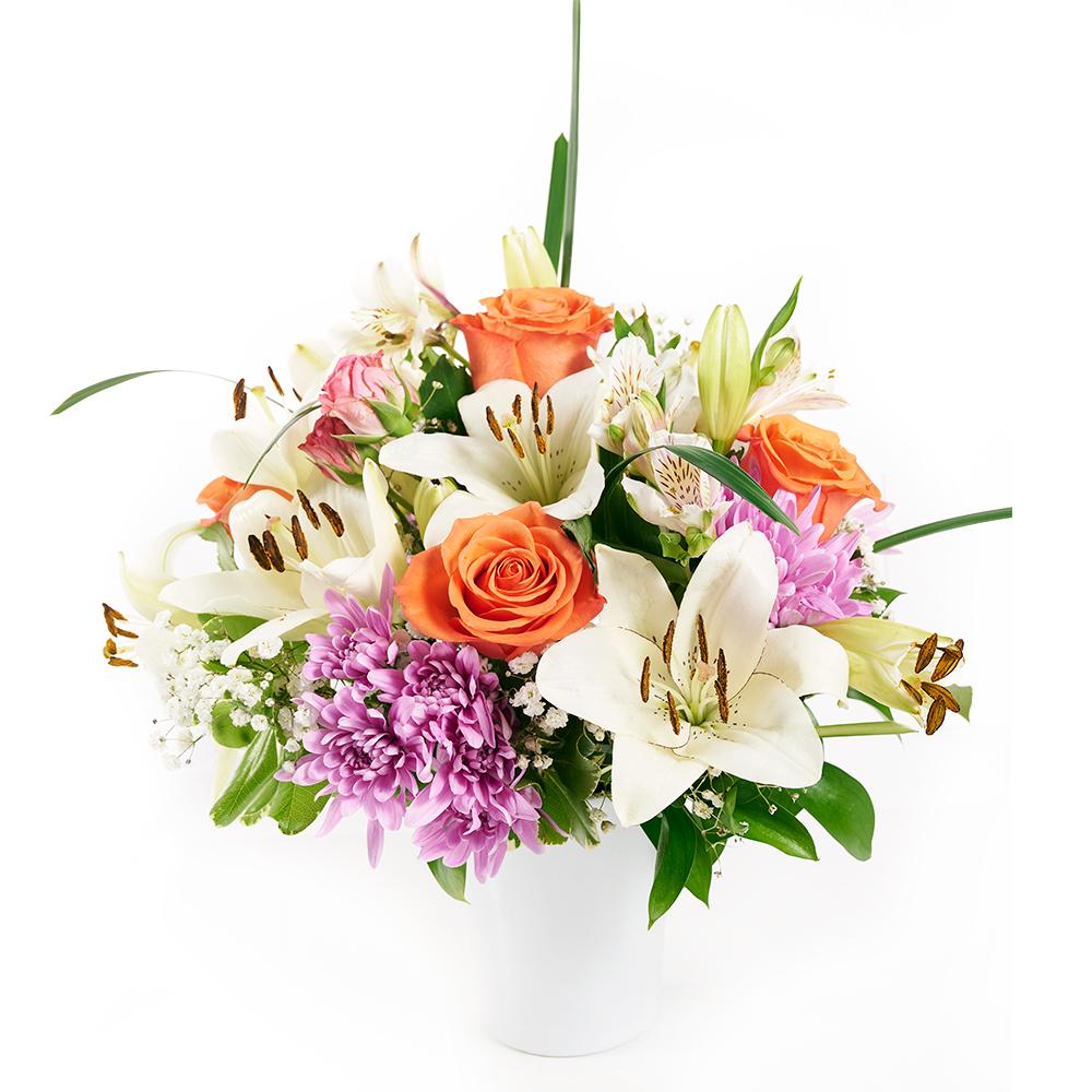 Spring Rose &amp; Lily Arrangement from Heart &amp; Thorn USA - Flower Gift - USA Delivery