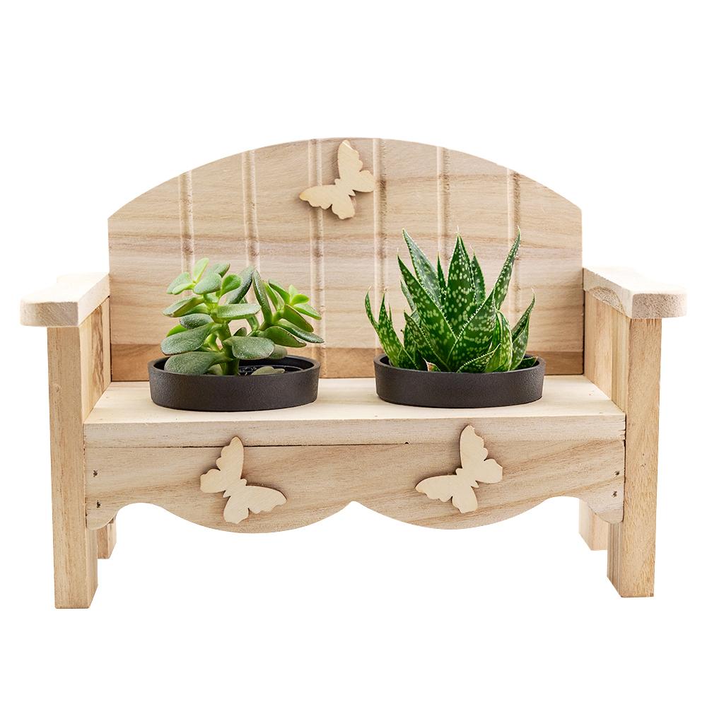 Succulent Greenhouse Garden Bench - Heart & Thorn plant delivery - USA delivery