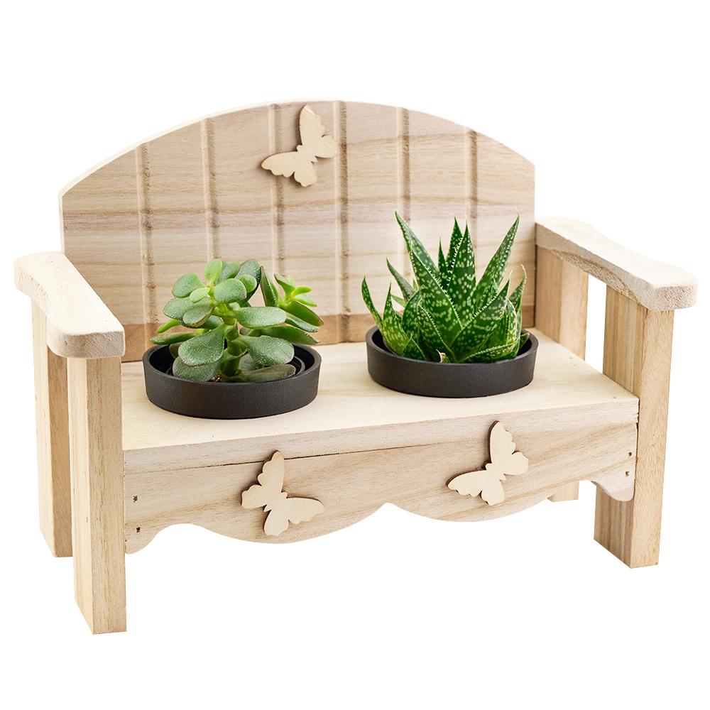 Succulent Greenhouse Garden Bench - Heart &amp; Thorn plant delivery - USA delivery
