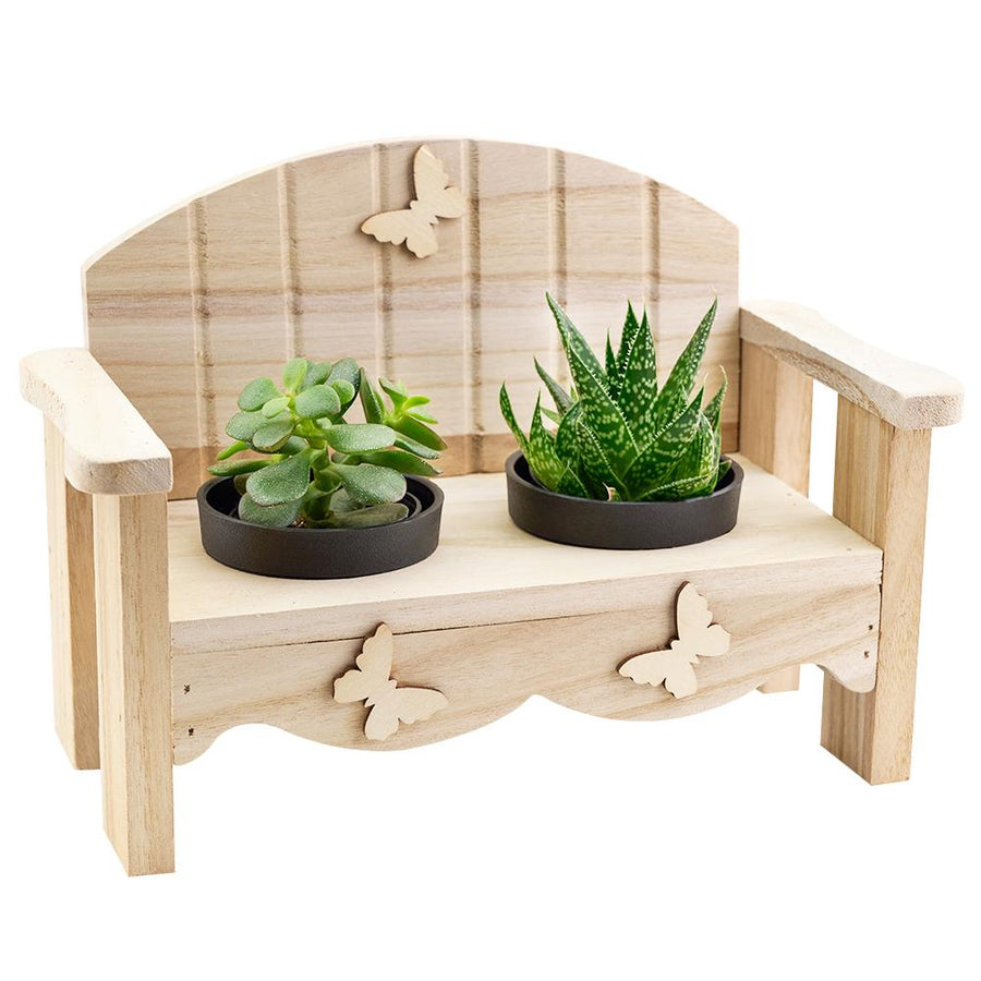 Succulent Greenhouse Garden Bench - Heart & Thorn plant delivery - USA delivery