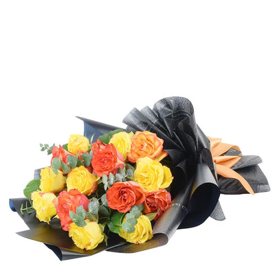Sunset Rose Bouquet - Heart & Thorn flower delivery - USA delivery