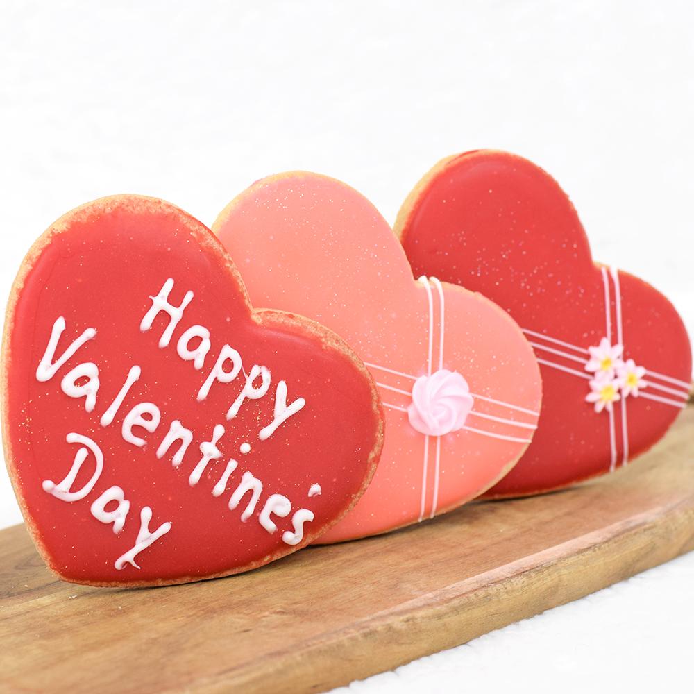 Valentine's Day Assorted Heart Cookies - Heart & Thorn gourmet delivery - USA delivery