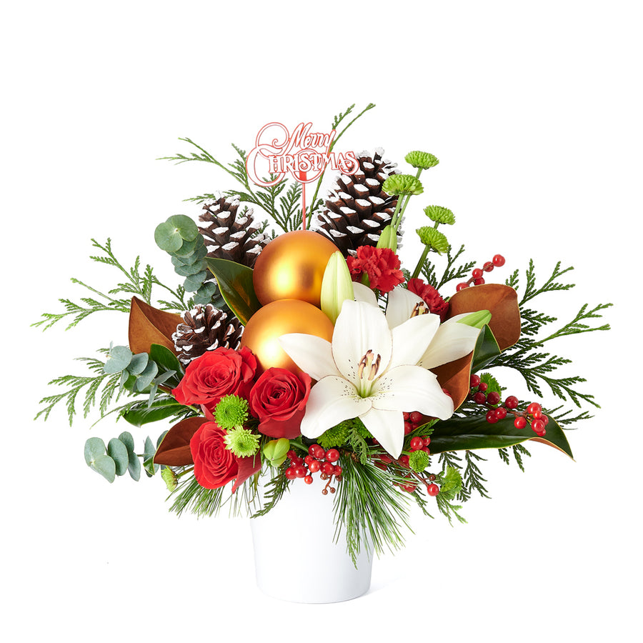 Mixed flower arrangement,  Mixed Floral Arrangement,  Mix Floral Arrangement,  Flower Arrangement,  Floral Arrangement,  holiday,  christmas,  Set 24011-2021, holiday arrangement delivery, delivery holiday arrangement, christmas flowers usa, usa christmas flowers